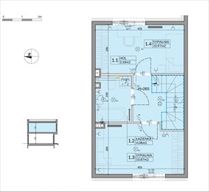 rzut dom na sprzedaż 62m2 dom Łódź, Mały Skręt