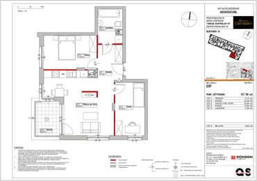 rzut mieszkanie na sprzedaż 57m2 mieszkanie Warszawa, Ursus, ul. Gierdziejewskiego 23
