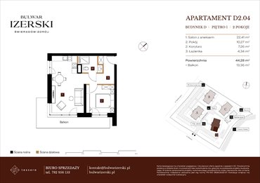 rzut mieszkanie na sprzedaż 44m2 mieszkanie Świeradów Zdrój, Senatoryjna/Szkolna