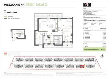 rzut mieszkanie na sprzedaż 85m2 mieszkanie Warszawa, Wawer, Jeziorowa