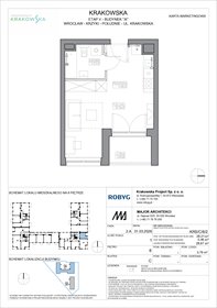 rzut mieszkanie na sprzedaż 28m2 mieszkanie Wrocław, Krzyki, Krakowska 112