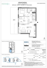 rzut mieszkanie na sprzedaż 66m2 mieszkanie Wrocław, Krzyki, Krakowska 112