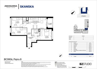 rzut mieszkanie na sprzedaż 72m2 mieszkanie Kraków, Prądnik Czerwony, Mogilska 126