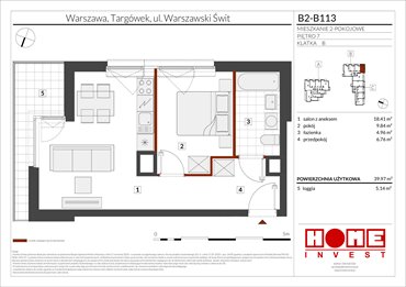 rzut mieszkanie na sprzedaż 40m2 mieszkanie Warszawa, Targówek, ul. Warszawski Świt 12