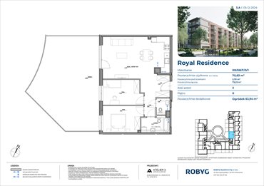 rzut mieszkanie na sprzedaż 71m2 mieszkanie Warszawa, Wilanów, Sarmacka
