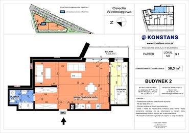 rzut mieszkanie na sprzedaż 56m2 mieszkanie Sulejówek, Wodociągowa 1, 1A, 1B