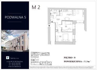 rzut mieszkanie na sprzedaż 52m2 mieszkanie Radom, Śródmieście, Podwalna 5