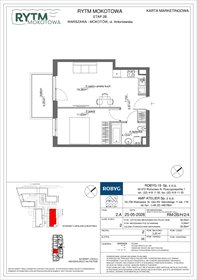 rzut mieszkanie na sprzedaż 39m2 mieszkanie Warszawa, Mokotów, Antoniewska 3B