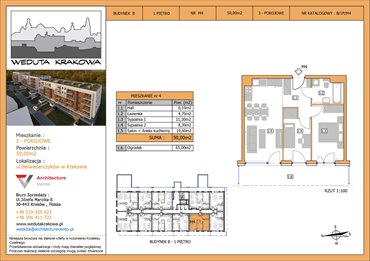 rzut mieszkanie na sprzedaż 50m2 mieszkanie Kraków, Krowodrza, Papierni Prądnickich 48