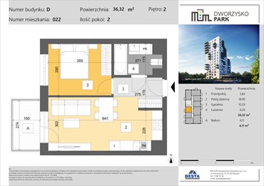 rzut mieszkanie na sprzedaż 36m2 mieszkanie Rzeszów, Przybyszówka, Dworzysko