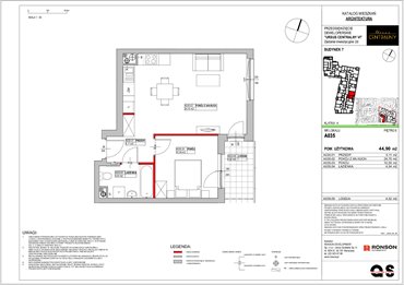 rzut mieszkanie na sprzedaż 45m2 mieszkanie Warszawa, Ursus, ul. Gierdziejewskiego 23