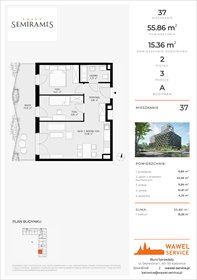 rzut mieszkanie na sprzedaż 56m2 mieszkanie Katowice, Bogucice - Dąbrówka Mała, Wiertnicza 32