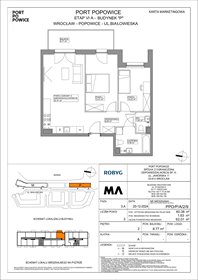 rzut mieszkanie na sprzedaż 60m2 mieszkanie Wrocław, Fabryczna, Białowieska 91a