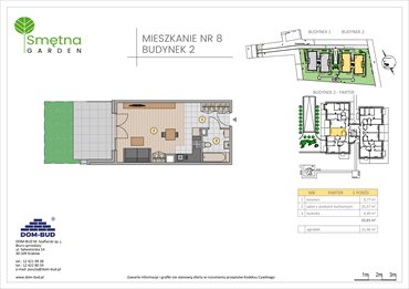 rzut mieszkanie na sprzedaż 34m2 mieszkanie Kraków, Bronowice Wielkie, Smętna 1