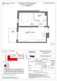 rzut mieszkanie na sprzedaż 36m2 mieszkanie Wrocław, Stare Miasto, Trzemeska