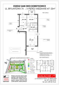 rzut mieszkanie na sprzedaż 53m2 mieszkanie Dobrzykowice, Brylantowa 7A