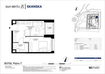 rzut mieszkanie na sprzedaż 35m2 mieszkanie Kraków, Krowodrza, ul. Mazowiecka 21