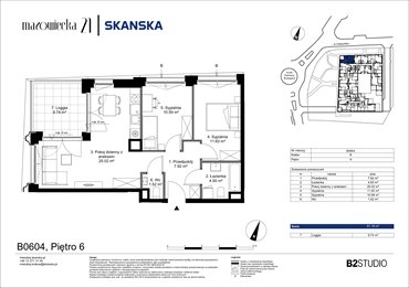 rzut mieszkanie na sprzedaż 61m2 mieszkanie Kraków, Krowodrza, ul. Mazowiecka 21