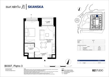 rzut mieszkanie na sprzedaż 36m2 mieszkanie Kraków, Krowodrza, ul. Mazowiecka 21