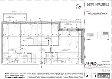 rzut mieszkanie na sprzedaż 89m2 mieszkanie Pruszków, Baki, Długosza 42