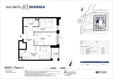 rzut mieszkanie na sprzedaż 56m2 mieszkanie Kraków, Krowodrza, ul. Mazowiecka 21