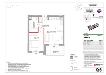 rzut mieszkanie na sprzedaż 39m2 mieszkanie Warszawa, Białołęka, Marywilska 68