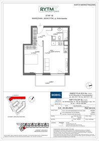 rzut mieszkanie na sprzedaż 40m2 mieszkanie Warszawa, Mokotów, Antoniewska 3B