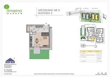 rzut mieszkanie na sprzedaż 30m2 mieszkanie Kraków, Bronowice Wielkie, Smętna 1