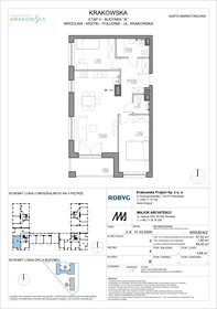 rzut mieszkanie na sprzedaż 68m2 mieszkanie Wrocław, Krzyki, Krakowska 112