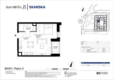 rzut mieszkanie na sprzedaż 36m2 mieszkanie Kraków, Krowodrza, ul. Mazowiecka 21