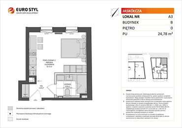 rzut lokal użytkowy na sprzedaż 25m2 lokal użytkowy Gdańsk, ul.Jaskółcza