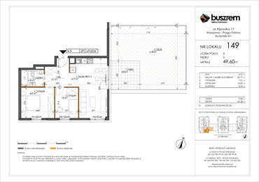 rzut mieszkanie na sprzedaż 50m2 mieszkanie Warszawa, Praga Północ, Kijowska 17