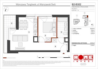 rzut mieszkanie na sprzedaż 40m2 mieszkanie Warszawa, Targówek, ul. Warszawski Świt 12