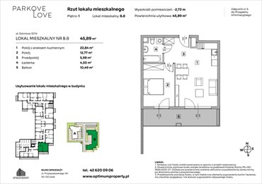 rzut mieszkanie na sprzedaż 46m2 mieszkanie Łódź, Bałuty-Doły, ul. Górnicza 12/14