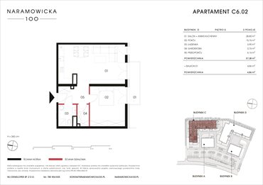 rzut mieszkanie na sprzedaż 57m2 mieszkanie Poznań, Winogrady, Naramowicka 100