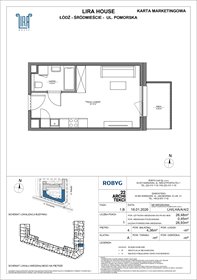 rzut mieszkanie na sprzedaż 26m2 mieszkanie Łódź, Pomorska 108