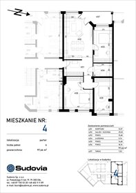 rzut mieszkanie na sprzedaż 97m2 mieszkanie Ełk, Pułaskiego 4