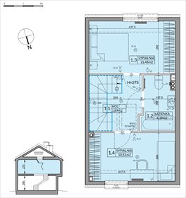 rzut dom na sprzedaż 66m2 dom Słomin, Piaseczyńska