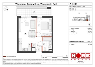 rzut mieszkanie na sprzedaż 37m2 mieszkanie Warszawa, Targówek, ul. Warszawski Świt 12