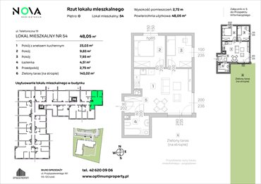 rzut mieszkanie na sprzedaż 48m2 mieszkanie Łódź, Śródmieście, ul. Telefoniczna 19