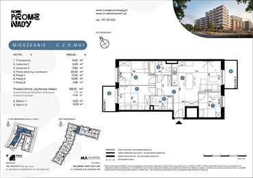 rzut mieszkanie na sprzedaż 69m2 mieszkanie Wrocław, Kleczków, ul. Czochralskiego/ Miłosza