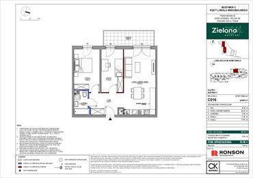 rzut mieszkanie na sprzedaż 62m2 mieszkanie Warszawa, Mokotów, ul. Polska 10
