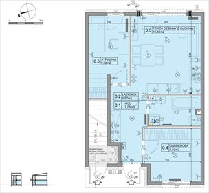rzut mieszkanie na sprzedaż 46m2 mieszkanie Marki, Stawowa