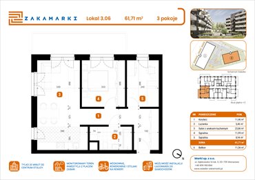 rzut mieszkanie na sprzedaż 62m2 mieszkanie Marki, Aleja Józefa Piłsudskiego 102