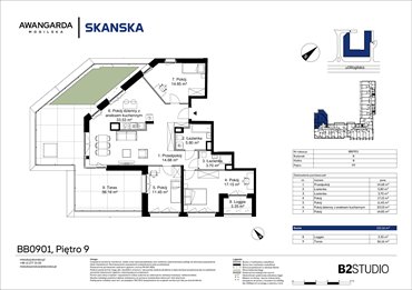 rzut mieszkanie na sprzedaż 101m2 mieszkanie Kraków, Prądnik Czerwony, Mogilska 126