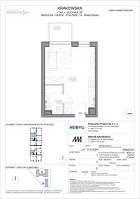 rzut mieszkanie na sprzedaż 27m2 mieszkanie Wrocław, Krzyki, Krakowska 112
