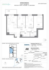 rzut mieszkanie na sprzedaż 77m2 mieszkanie Wrocław, Krzyki, Krakowska 112