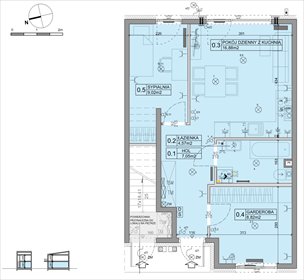 rzut mieszkanie na sprzedaż 46m2 mieszkanie Marki, Stawowa