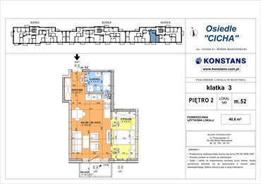 rzut mieszkanie na sprzedaż 41m2 mieszkanie Mińsk Mazowiecki, Cicha 12