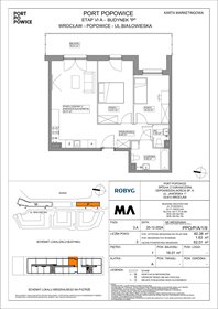 rzut mieszkanie na sprzedaż 60m2 mieszkanie Wrocław, Fabryczna, Białowieska 91a